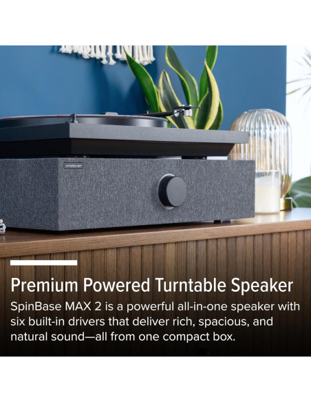 Altavoces Premium Andover Audio SpinBase MAX 2 - Bluetooth, Pre-Amplificador, Sonido Hi-Fi