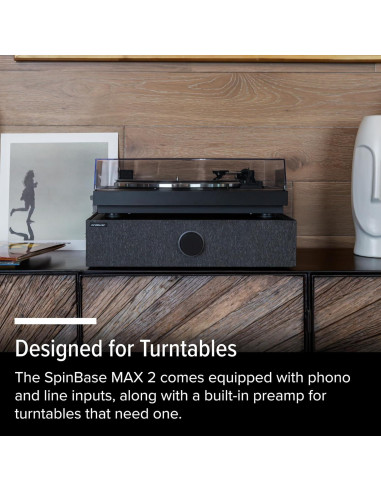 Altavoces Premium Andover Audio SpinBase MAX 2 - Bluetooth, Pre-Amplificador, Sonido Hi-Fi