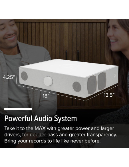 Altavoces Premium Andover Audio SpinBase MAX 2 - Bluetooth, Pre-Amplificador, Sonido Hi-Fi