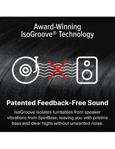 Altavoces Premium Andover Audio SpinBase MAX 2 - Bluetooth, Pre-Amplificador, Sonido Hi-Fi