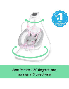 Columpio para Bebé Ingenuity SimpleComfort 6 Velocidades Rosa 2