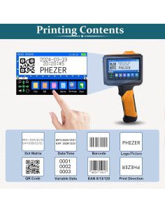 Impresora de Inyección de Tinta Portátil Phezer P19 - 2-12.7mm 2