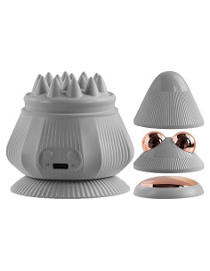 Mini Masajeador Eléctrico JIEJUNJIE con Calor y Vibración - 4 Cabezas