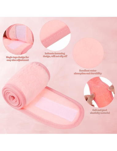 Diademas Faciales Spa Obeoby 6 Piezas Ajustables Franela