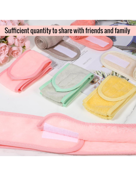 Diademas Faciales Spa Obeoby 6 Piezas Ajustables Franela