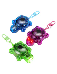 Juego de 3 llaveros de tortuga LED Rumenglai - Mini linternas