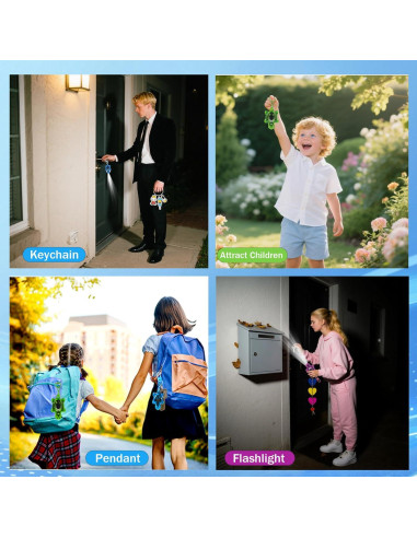 Juego de 3 llaveros de tortuga LED Rumenglai - Mini linternas