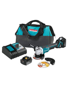 Amoladora Angular Makita XAG11T 18V Sin Escobillas 5" Kit