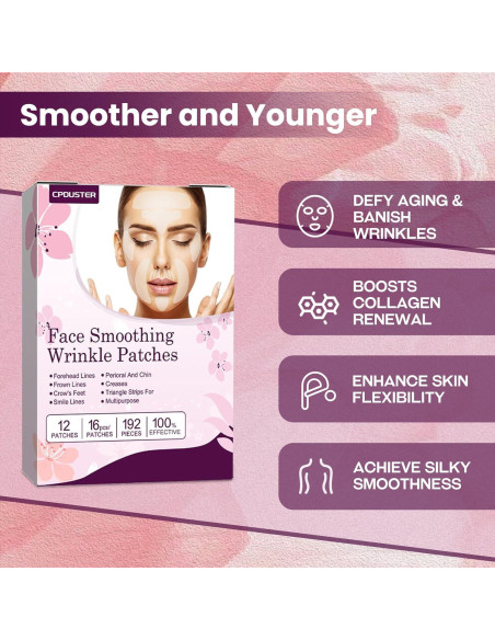 Parches Antienvejecimiento CPDUSTER 192pcs para Arrugas Faciales Parches Antienvejecimiento CPDUSTER 192pcs para Arrugas Faciales