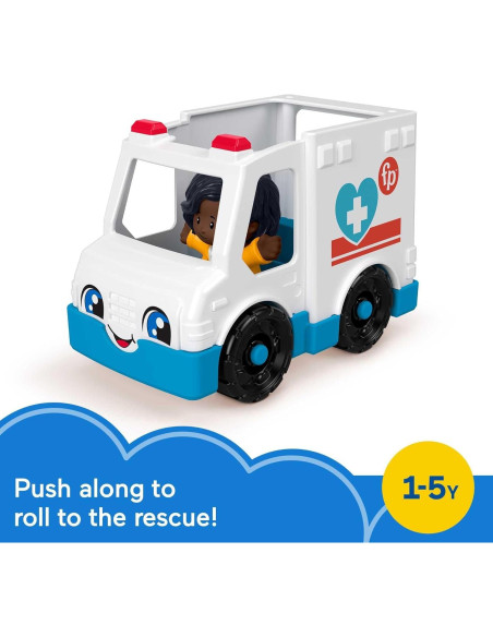Ambulancia empujable Fisher-Price Little People con figura EMT