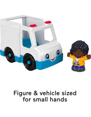Ambulancia empujable Fisher-Price Little People con figura EMT