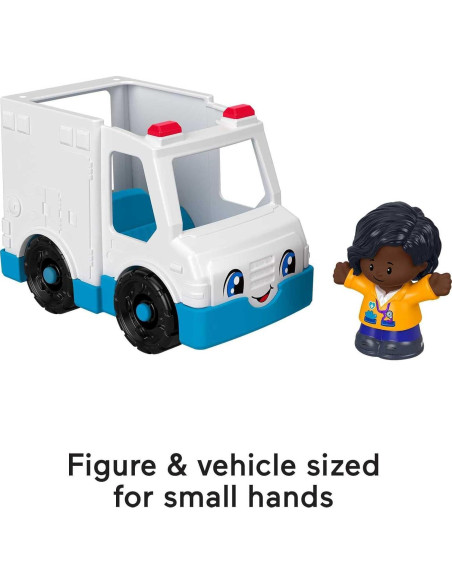 Ambulancia empujable Fisher-Price Little People con figura EMT