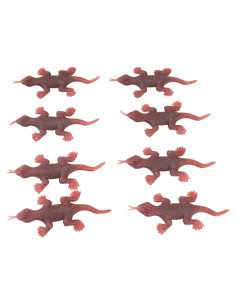 10 Piezas Gecko Realista TOYANDONA Broma Halloween 15.2x6.4cm