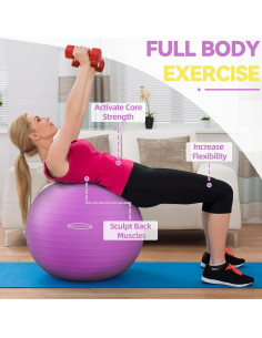 Bola de Yoga Antiburst Fitvids 45cm Antideslizante con Bomba 2