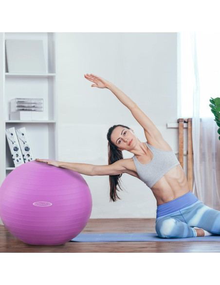 Bola de Yoga Antiburst Fitvids 45cm Antideslizante con Bomba