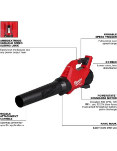 Soplador Milwaukee M18 FUEL 3017-20 18V 3.19kg 2