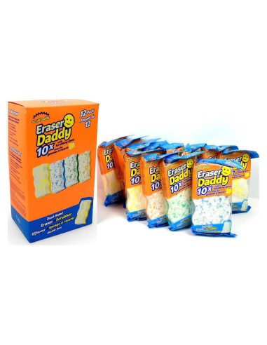 Esponja de Limpieza Doble Cara Scrub Daddy Eraser Daddy 12 Pzas