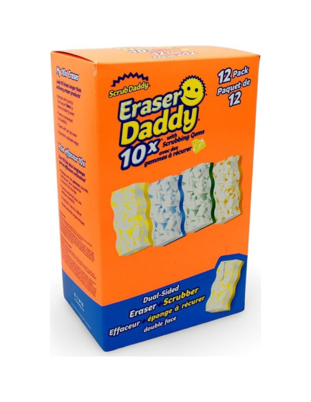Esponja de Limpieza Doble Cara Scrub Daddy Eraser Daddy 12 Pzas