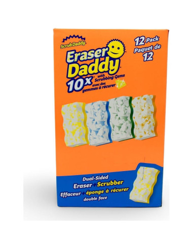 Esponja de Limpieza Doble Cara Scrub Daddy Eraser Daddy 12 Pzas
