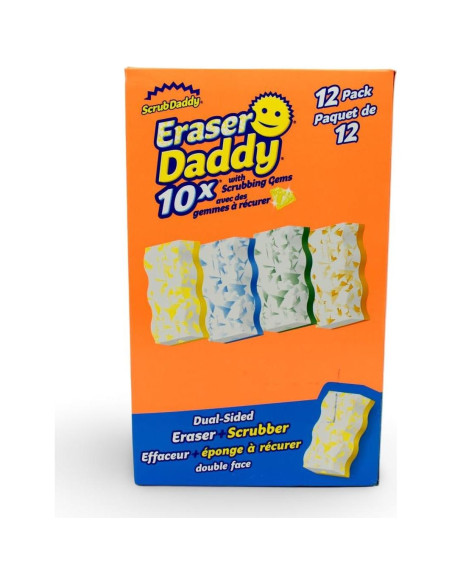 Esponja de Limpieza Doble Cara Scrub Daddy Eraser Daddy 12 Pzas