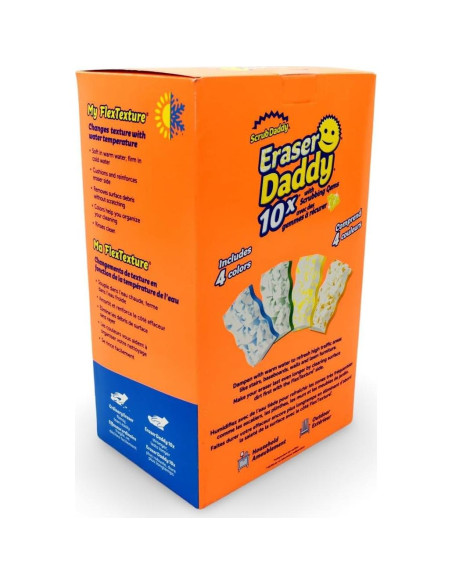 Esponja de Limpieza Doble Cara Scrub Daddy Eraser Daddy 12 Pzas