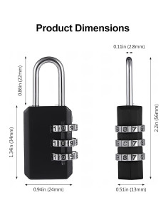 Juego de 2 Candados de Equipaje Tienyuu Negros Personalizables 2