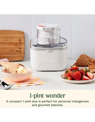 Máquina de Helados Cuisinart 1,39 kg Compacta Blanca