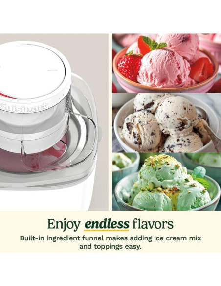 Máquina de Helados Cuisinart 1,39 kg Compacta Blanca