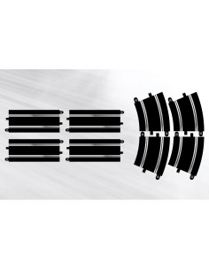 Extensión Scalextric Hornby C8556 4 Rectas 350mm y 4 Curvas R3 2