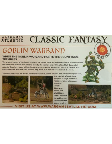 Banda de Guerreros Goblin Wargames Atlantic - 30 Figuras 28mm