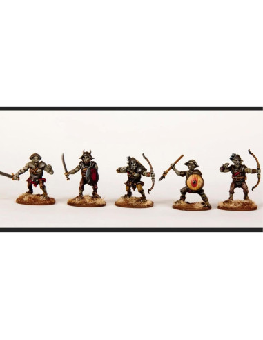 Banda de Guerreros Goblin Wargames Atlantic - 30 Figuras 28mm