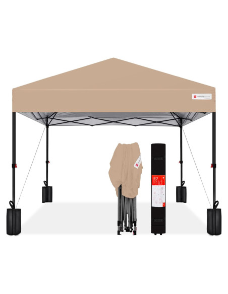 Carpa Plegable 3x3m Mejor Opción Beige 1 Persona Instantánea