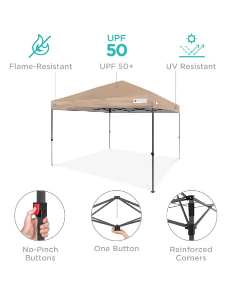 Carpa Plegable 3x3m Mejor Opción Beige 1 Persona Instantánea