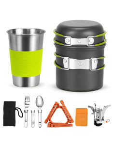 Juego de cocina para camping Ryrueyal 10 piezas aluminio