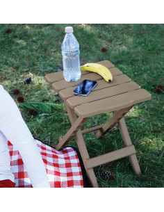 Mesa Lateral Plegable Camco Adirondack Taupe 30x35 cm 2