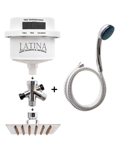 Calentador de Agua Eléctrico Garlat LT13 120V Ducha Manual