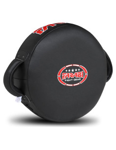 Pad de Boxeo Redondo Farabi Sports 100% Cuero Negro