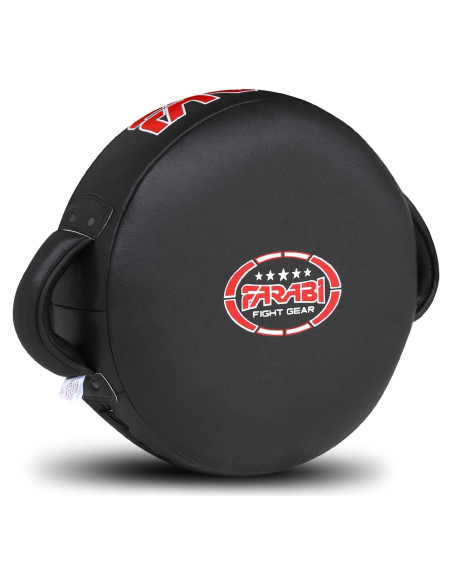 Pad de Boxeo Redondo Farabi Sports 100% Cuero Negro