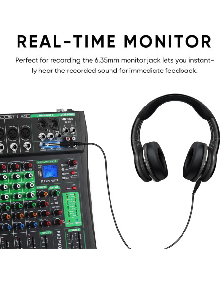 Mezclador de Audio 8 Canales AX-80 con Bluetooth y USB