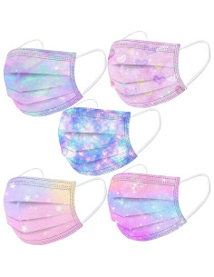 Mascarillas desechables para niños MEESOUL 50 unidades 3 capas 2