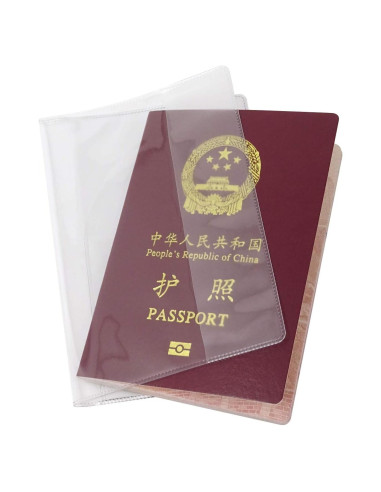 10 Fundas de Pasaporte de Plástico Honbay Transparente