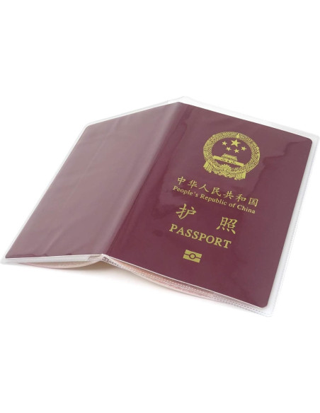 10 Fundas de Pasaporte de Plástico Honbay Transparente