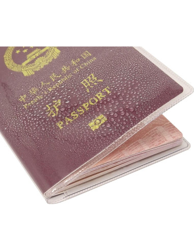 10 Fundas de Pasaporte de Plástico Honbay Transparente