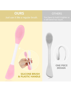 4 Aplicadores de Mascarilla Facial Silicona Ohlove Doble Extremo 2