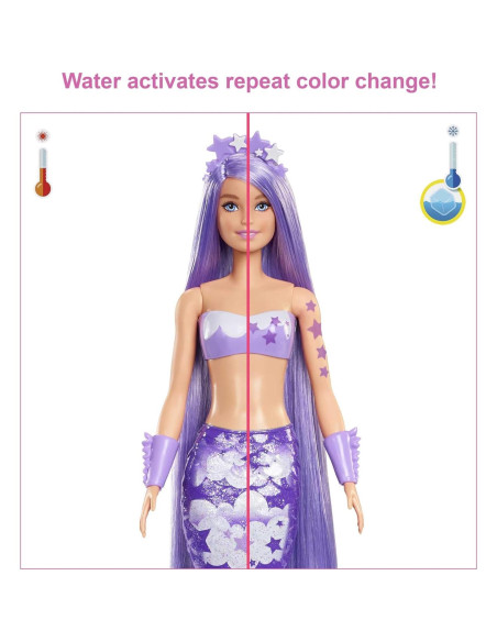 Muñeca Barbie Color Reveal Sirena Arcoíris 7 Sorpresas