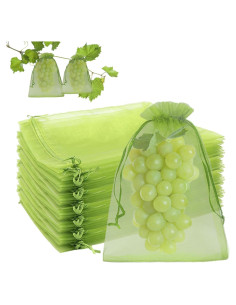 100 Bolsas de Protección de Frutas Uigidori 20x30 cm Verde