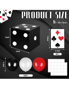 Juego de Decoraciones para Fiesta de Casino 60 Piezas 2