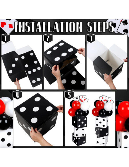 Juego de Decoraciones para Fiesta de Casino 60 Piezas