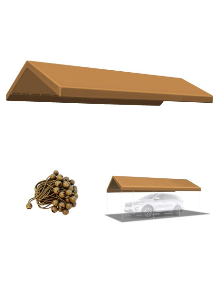 Toldo Beige 3.05x6.10m BenefitUSA para Carport Impermeable