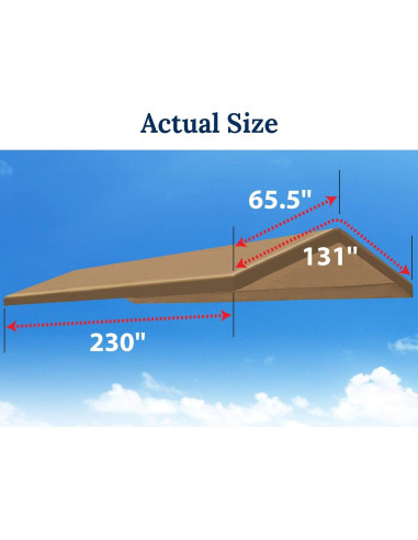 Toldo Beige 3.05x6.10m BenefitUSA para Carport Impermeable
